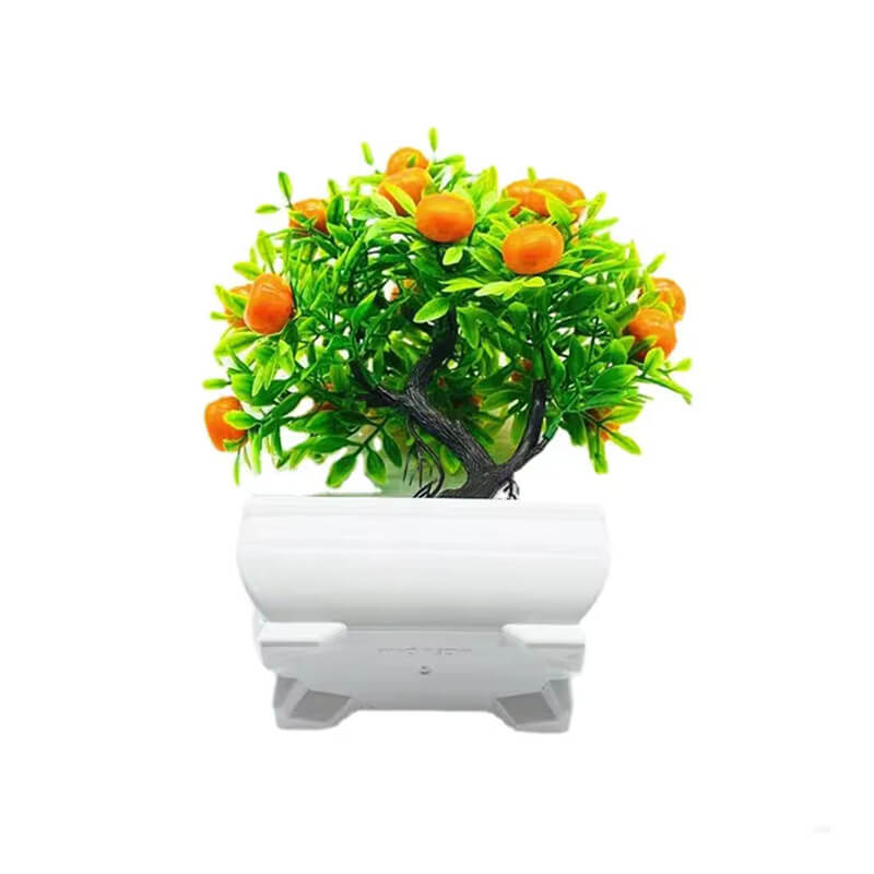 Multicolor Artificial Fruits Bonsai Pomegranate Chili Orange Berries Peach Fruit Tree potted Green Leaves Photo Props