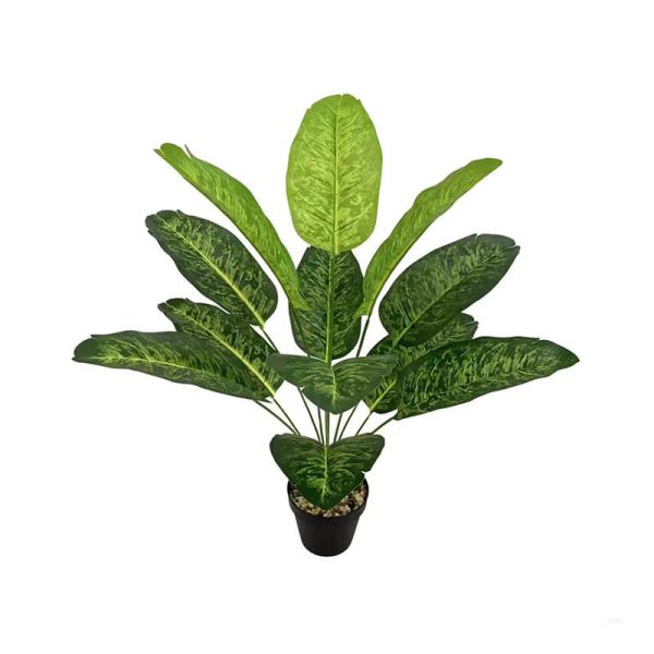 No Basin Artificial Plants Large Tropical Palm Tree Fake Banana Leaves Real Plastic Monstera For Home Garden Party Decor