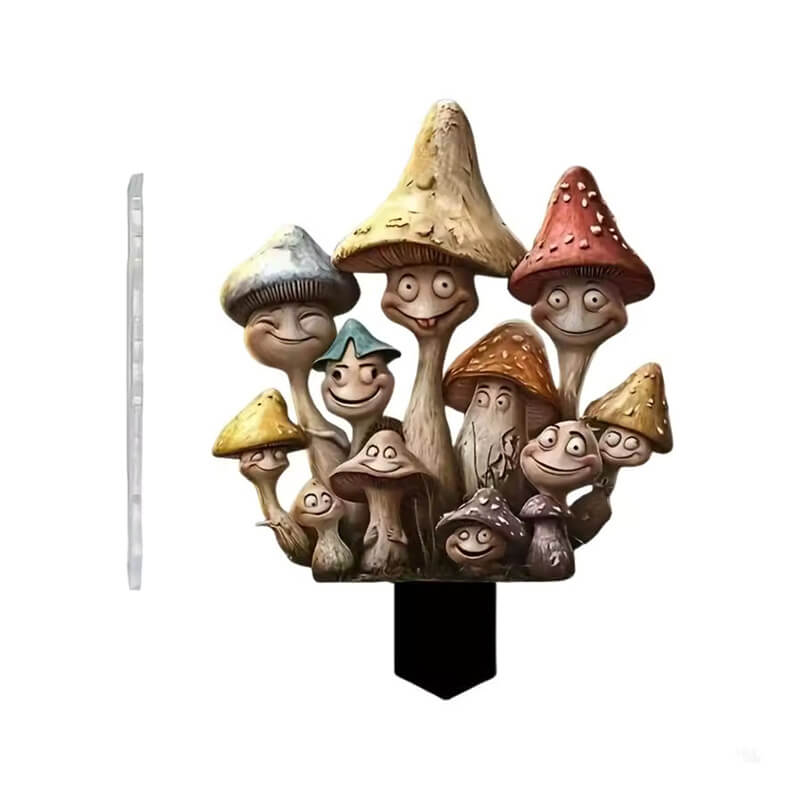 Acrylic Garden Floor Plug Creative Waterproof Mushroom Statue Sculptures A2BB