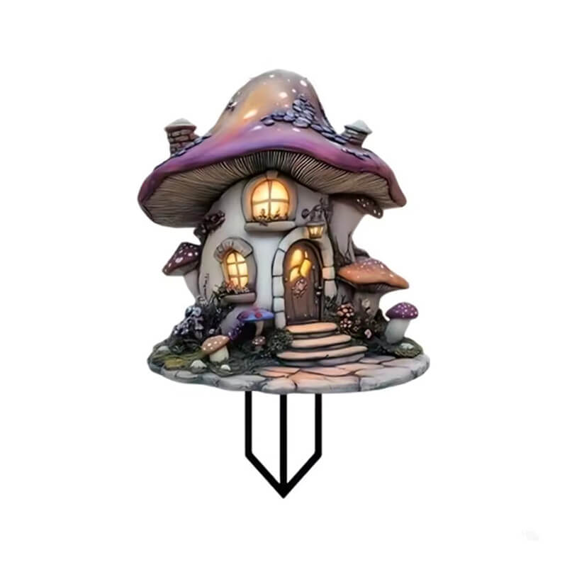 Acrylic Garden Floor Plug Creative Waterproof Mushroom Statue Sculptures A2BB