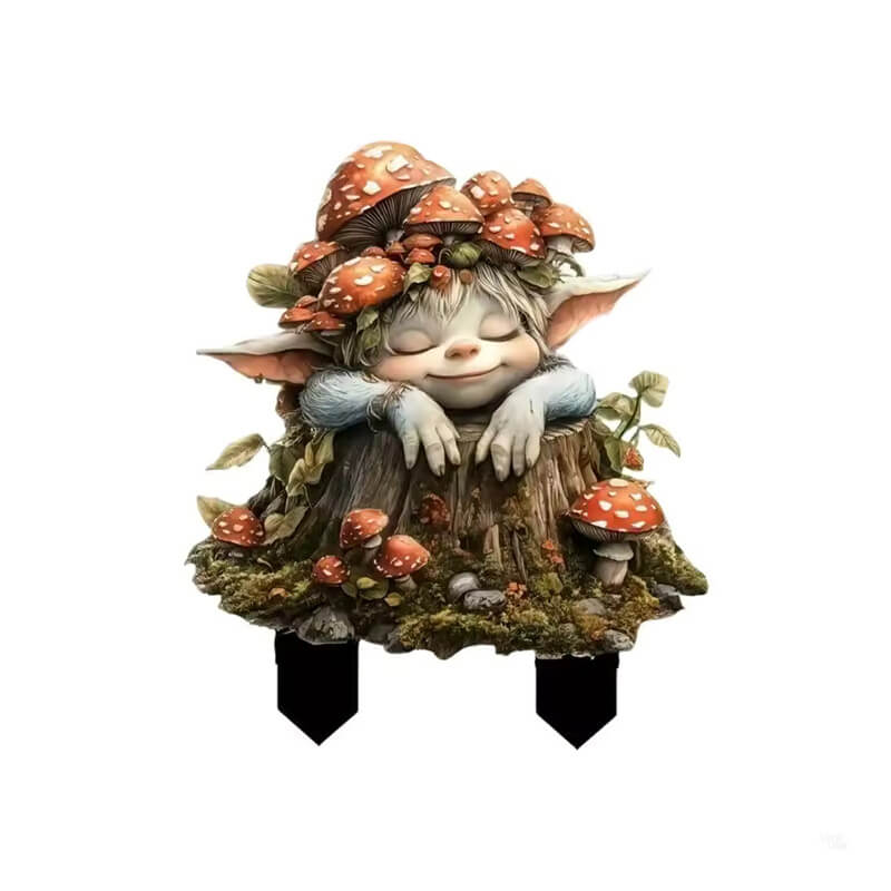 Acrylic Garden Floor Plug Creative Waterproof Mushroom Statue Sculptures A2BB