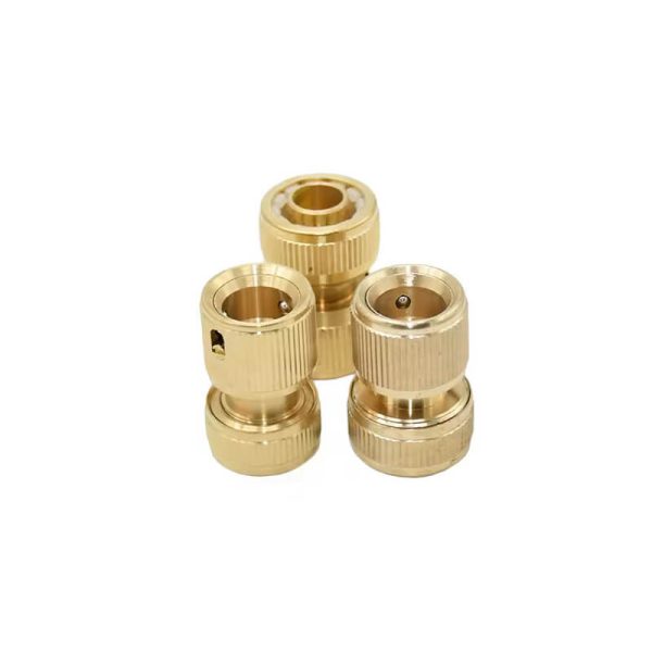 Copper Garden Hose Quick Connector Brass Repair Fitting Water Stop Coupler Water Gun Adapter